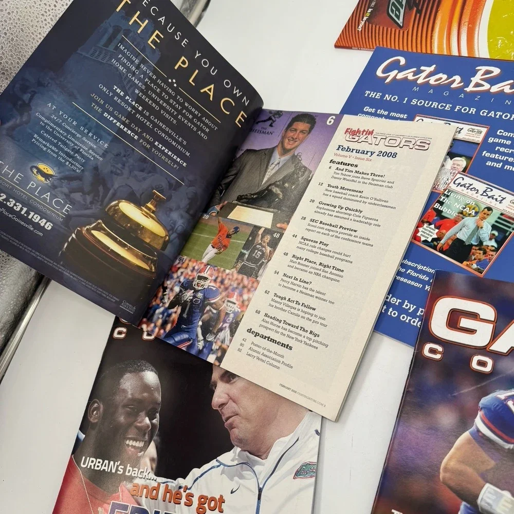 Florida Gators Magazine Lot 7 Tim Tebow‎ Heisman UF Football 2008 2009 2010